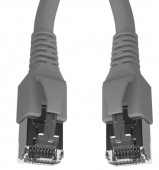 Patchcablu Cat.6a/10GB ecranat RJ45,LS0H,gri 0,5m