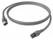Patchcablu Cat.6a/10GB ecranat RJ45,LS0H,gri 15m