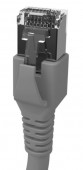 Patchcablu Cat.6a/10GB ecranat RJ45,LS0H,gri 7m