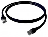 Patchcablu Cat.6a/10GB ecranat RJ45,LS0H,negru 1m