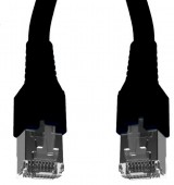Patchcablu Cat.6a/10GB ecranat RJ45,LS0H,negru 7m