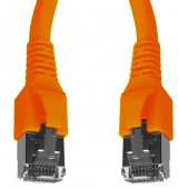 Patchcablu Cat.6a/10GB ecranat RJ45,LS0H,orange 1m