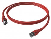 Patchcablu Cat.6a/10GB ecranat RJ45,LS0H,rosu 0,5m