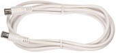 Patchcablu coaxial 2xF-Quick drepte,Cl.A,alb,5m,SAK 501-02