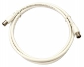 Patchcablu coaxial S4H, 2xF-Quick >90dB, alb, 2,5m