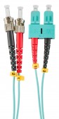 Patchcablu duplex ST/SC, 50/125µm OM3, LS0H-3, aqua, 10m