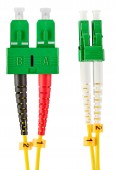 Patchcord Duplex LC/APC  /  SC/APC, 9/125µm OS2, LS0H-3, 10m