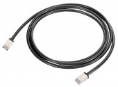 Patchcord ecranat Cat.6a RJ45S 10GB, PE OUTDOOR, negru, 0.5m