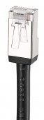 Patchcord ecranat Cat.6a RJ45S 10GB, PE OUTDOOR, negru, 2.0m