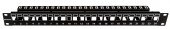 Patchpanel 19 24 porturi(SFA)(SFB) goale,1UH,negru,scurt