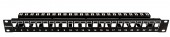 Patchpanel 19 24 porturi(SFA)(SFB) goale,1UH,negru,scurt