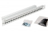 Patchpanel 19 24 porturi(SFA)(SFB) goale,1UH,RAL7035,scurt
