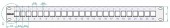 Patchpanel 19 24 porturi(SFA)(SFB) goale,1UH,RAL7035,scurt