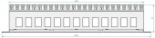 Patchpanel 19 24 porturi(SFA)(SFB) goale,1UH,RAL7035,scurt