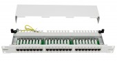 Patchpanel Cat.5 ecranat 24xRJ45G RAL7035