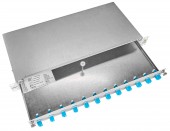 Patchpanel FO 19, 1UV, culisant, pentru 16 fibre, LC, SM