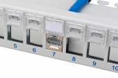 Patchpanel gol 19 pt. 24 module(SFA)(SFB),loc pt. Etichete