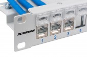 Patchpanel gol 19 pt. 24 module(SFA)(SFB),loc pt. Etichete