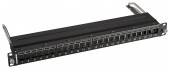 Patchpanel negru glisant gol 1U, pt. 24 module SFA/SFB