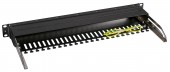 Patchpanel negru glisant gol 1U, pt. 24 module SFA/SFB