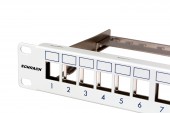 Patchpanel pt. 24 module TOOLLESS LINE, 1UH, 19, RAL7035