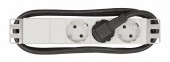 PDU 10, 3xSchuko, profil ALU 1U, cablu conexiune 2m,RAL7035