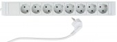 PDU 19, 8xSchuko, profil PVC 1,25U, cablu conex.2m, RAL7035
