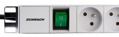 PDU 19, 8xUTE c.On/Off , profil ALU 1U, cablu 2m,RAL7035