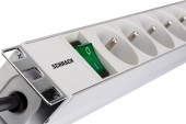 PDU 19, 8xUTE c.On/Off , profil ALU 1U, cablu 2m,RAL7035
