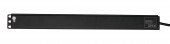 PDU 9x Schuko, 19, 1U, cablu 2m,comutator on/off negru,ALU