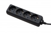 PDU pentru UPS, 4 x Schuko, 10A, cablu 1.1m  C14, negru