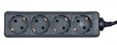 PDU pentru UPS, 4 x Schuko, 10A, cablu 1.1m  C14, negru
