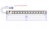 PDU vert. 12xSchuko Alb, 2 m fisa Schuko, AL