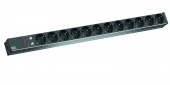 PDU19' 12xSchuko, 2 m fisa Schuko, AL,prot.