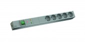 PDU19' 5xSchuko, 2 m fisa Schuko, AL, intr.,prot., Filtru