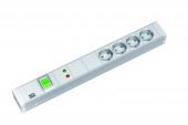 PDU19' 5xSchuko Alb, intr.,2m fisa Schuko, AL,prot.,filtru