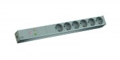 PDU19' 6xSchuko, 2 m fisa Schuko, AL,prot., Filtru