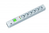 PDU19' 6xSchuko Alb, intr., 2 m fisa Schuko, AL,prot.