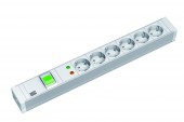 PDU19' 6xSchuko Alb, intr., 2 m fisa Schuko, PVC,prot.