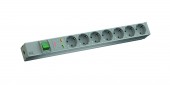 PDU19' 7xSchuko, 2 m fisa Schuko, AL, intr.,prot.