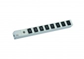 PDU19' 8xC13, 2 m fisa C14, AL, protectie fuzibil 10A