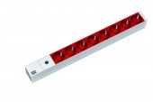 PDU19' 8xSchuko, 2 m fisa C14, AL, protectie cu fuzibil 10A