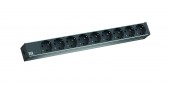 PDU19' 9xSchuko, 2 m fisa Schuko si AL Negru