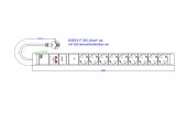 PDU19' 9xSchuko Alb, 2 m fisa Schuko, AL,prot., filtru