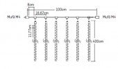 Perdea Extensibila 204 LED 21.6W 2700K 4M