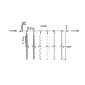 Perdea Extensibila 204 LED 21.6W 6400K 4M