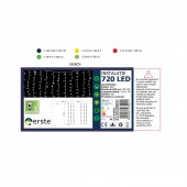 Perdea Lumina Alb 720LED 2.5x3m IP44