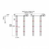 Perdea Luminoasa 494 LED Alb Rosu