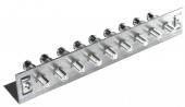 Piesa impamantare, 9 conectori, cf. EN 60728-11, QEW-12