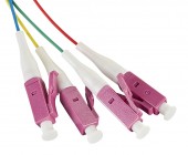 Pigtail FO LC, 50/125µm OM4, 2.0m, Easy Strip, 4pcs